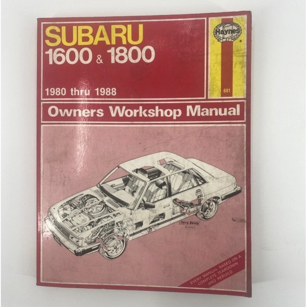Haynes Subaru 1600 1800 Repair Manual 1980-1988 Brat XT Sedan Wagon Book 681